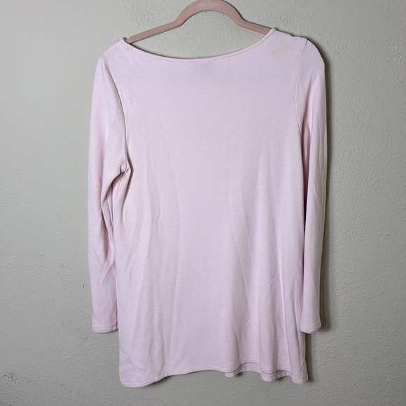 J. Jill Wearever Collection Pink Micro Ribbed Tunic Top Size Small petite - Picture 2 of 9